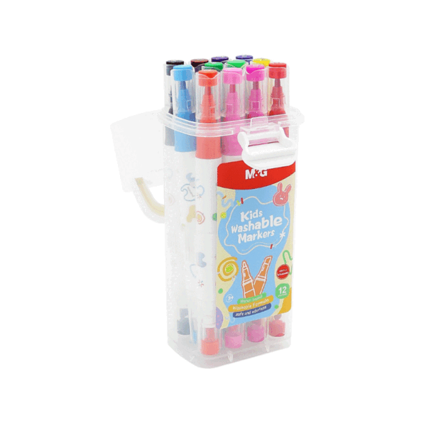 M.G KIDS WASHABLE MARKER 12'S APMT3411